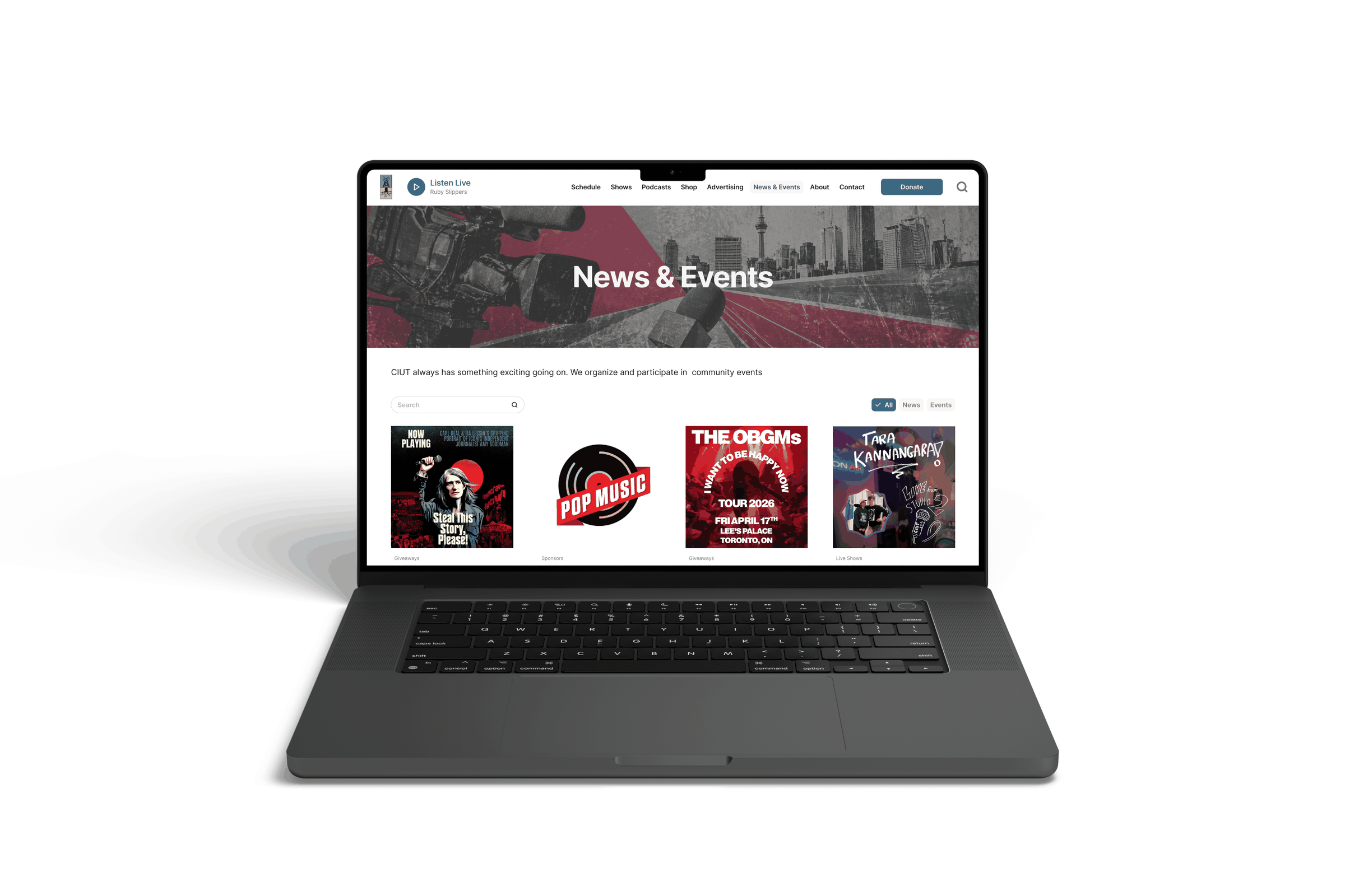 CIUT website redesign concept